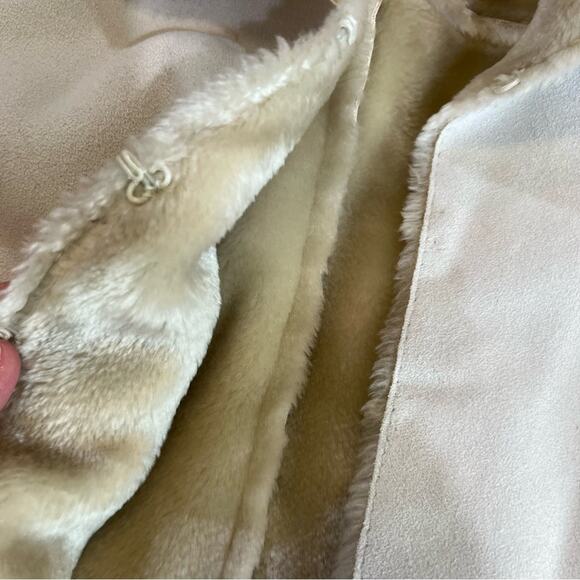 The Limited Faux Suede Floral Print Jacket size M Cream - Picture 5 of 11